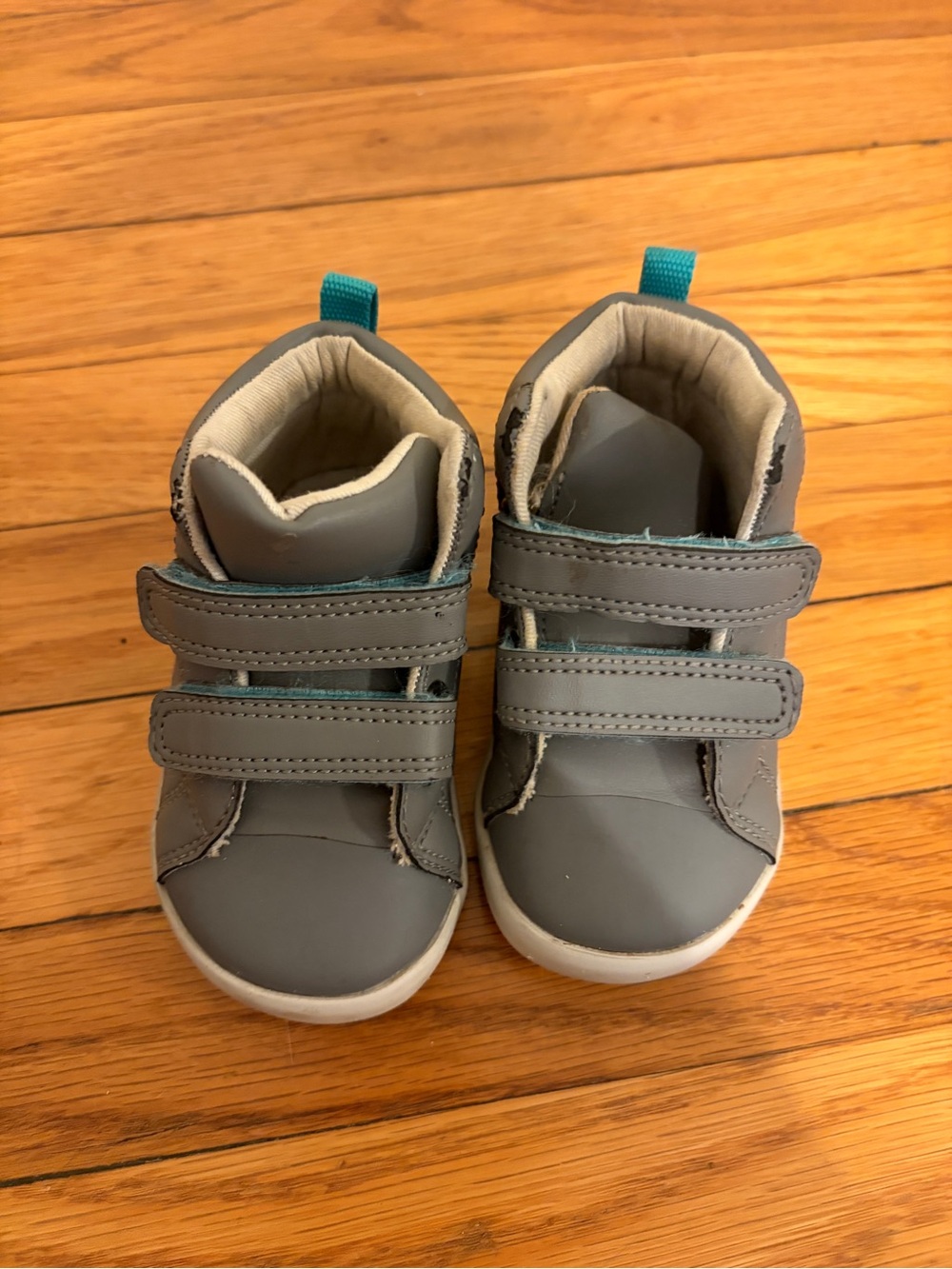 Ten Little Everyday High Top Grey Velcro Sneakers Size 5 Toddler
